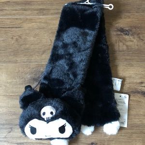 KUROMI (SANRIO)-NWT Soft Black Faux Fur Scarf